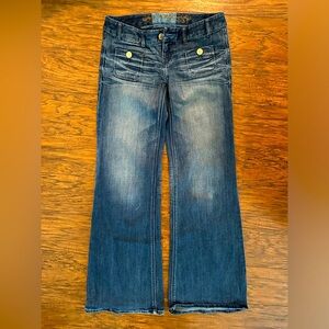 Express Wide-leg Sailor Flare Dark wash jeans, Sz: 2. Limited edition!